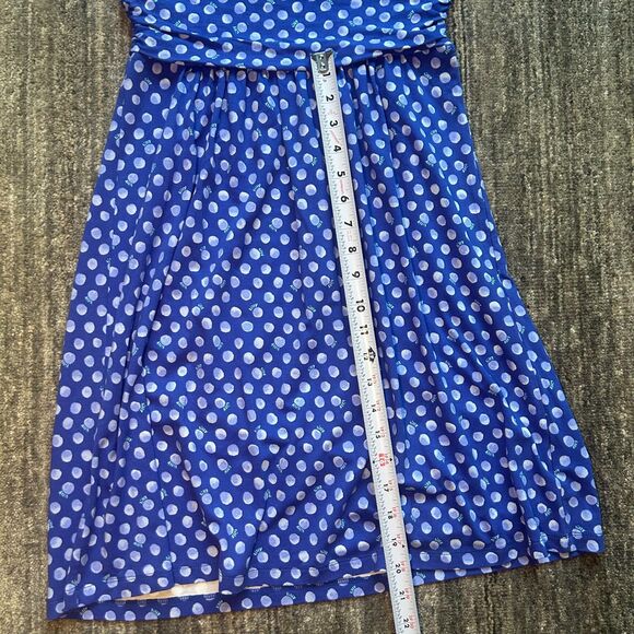 Lilly Pulitzer Polka Dot Winslow Dress, Stretch Jersey, Logo Pattern, Size M - Picture 8 of 8